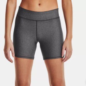 Under Armour Women's HeatGear® Mid-Rise Middy Shorts Gray XL New with tags